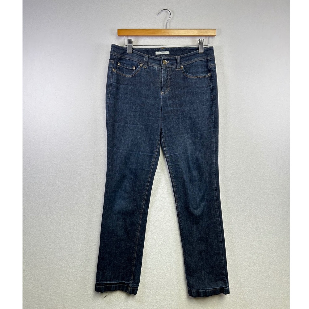 Jones New York Sport Petite‎ Dark Wash Stretch Denim Straight Leg Jeans Size 4P